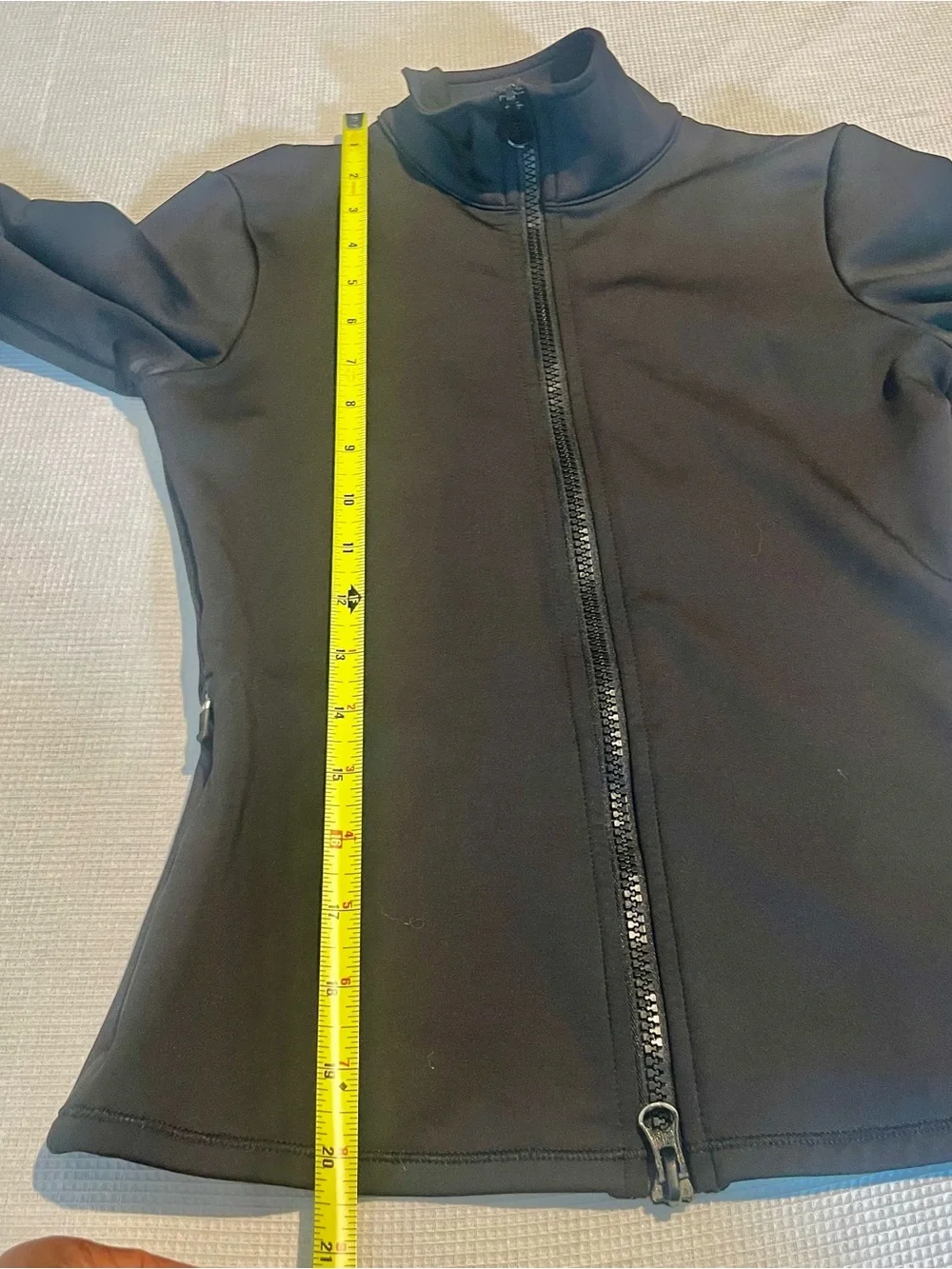 Alo Yoga Black Full Zip Jacket XS Women Two Way Zip Pockets